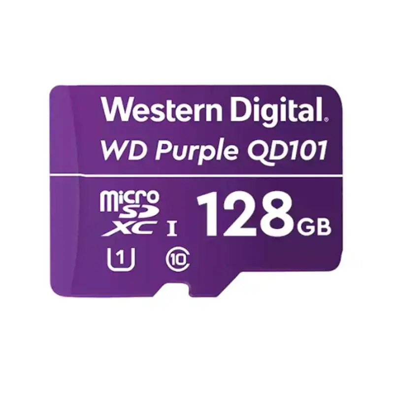 Producto Buscaditos: MEMORIA FLASH WD PURPLE 128GB SC QD101 MICROSD, IDEAL PARA CAMARAS DE VIDEOVIGILANCIA