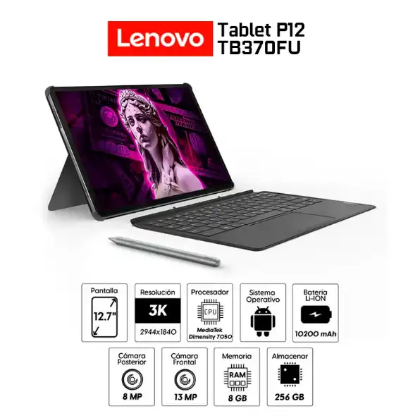 Producto Buscaditos: TABLET LENOVO TAB P12 12.7 3K (2944X1840) LTPS TOUCH (IN-CELL,10-POINT MULTI-TOUCH)[